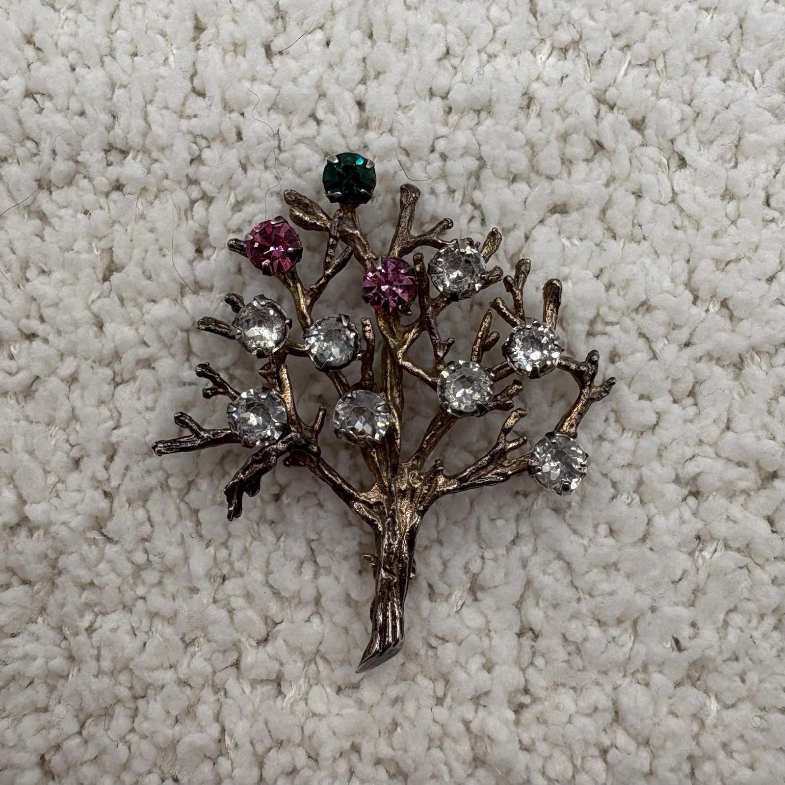 Vintage Dce Curtis Sterling Silver Tree Of Life Brooch